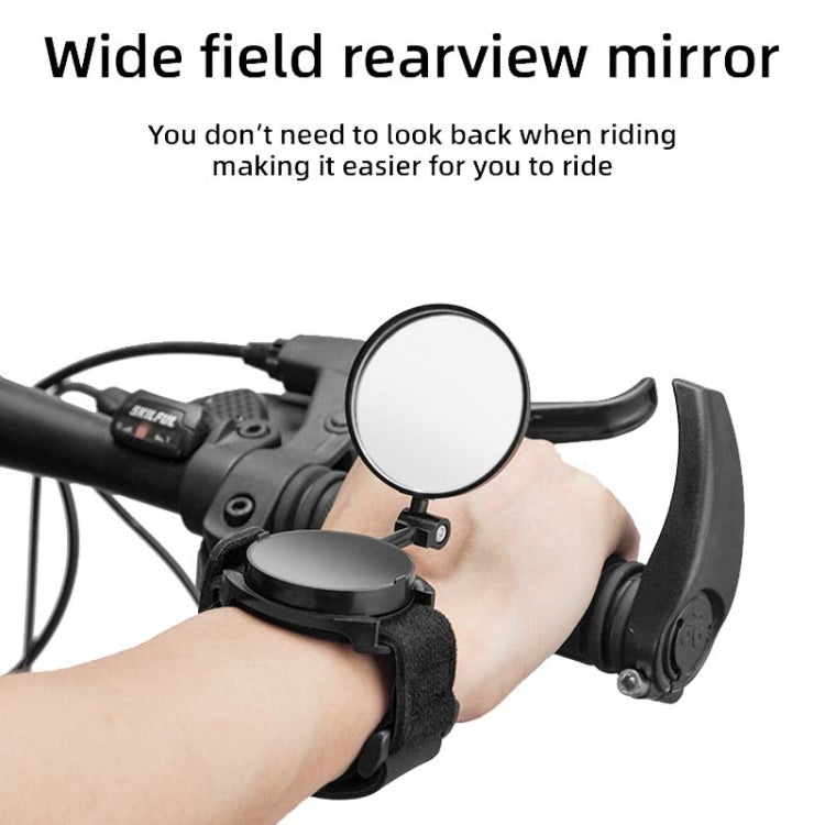 Bicycle Rearview Mirror With Wristband 360 Degree Rotating Mirror - View Mirrors by PMC Jewellery | Online Shopping South Africa | PMC Jewellery