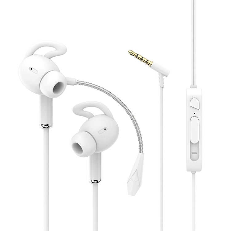 3.5mm Interface Mobile Phone Wire Control Headphones(White) - Normal Style Earphone by PMC TechLife | Online Shopping South Africa | PMC TechLife
