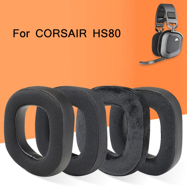 2 PCS RGB Headest Sponge Cover Earmuffs For Corsair HS80(Full Velvet) - Earmuff & Pad by PMC Jewellery | Online Shopping South Africa | PMC Jewellery