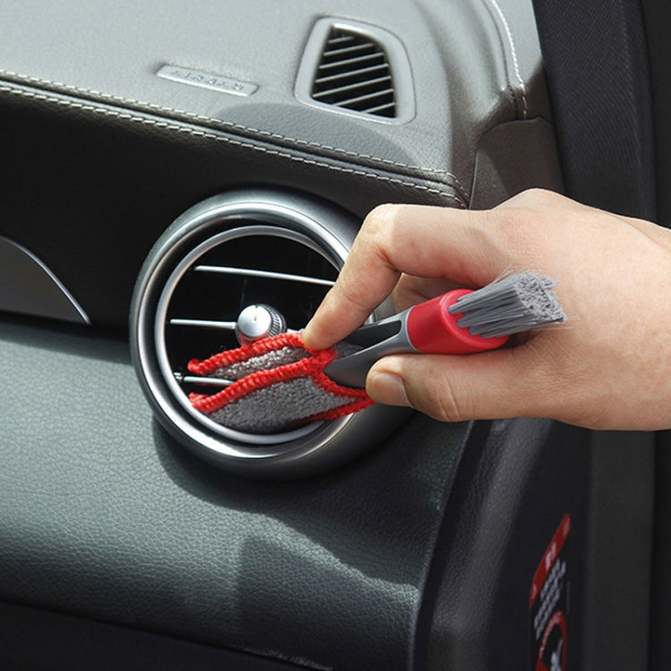 Car Wash Brush Soft Hub Multi-Function Dust Removal Tool, Color: Red Gray Air Outlet Brush - Car washing supplies by PMC TechLife | Online Shopping South Africa | PMC TechLife