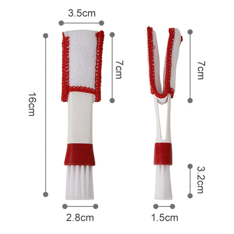 Car Wash Brush Soft Hub Multi-Function Dust Removal Tool, Color: Red Gray Air Outlet Brush - Car washing supplies by PMC TechLife | Online Shopping South Africa | PMC TechLife