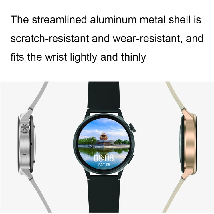 Wearkey DT4+ 1.36 Inch HD Screen Smart Call watch with NFC Function, Color: Black Silicone - free shipping - PMC TechLife - Order now!