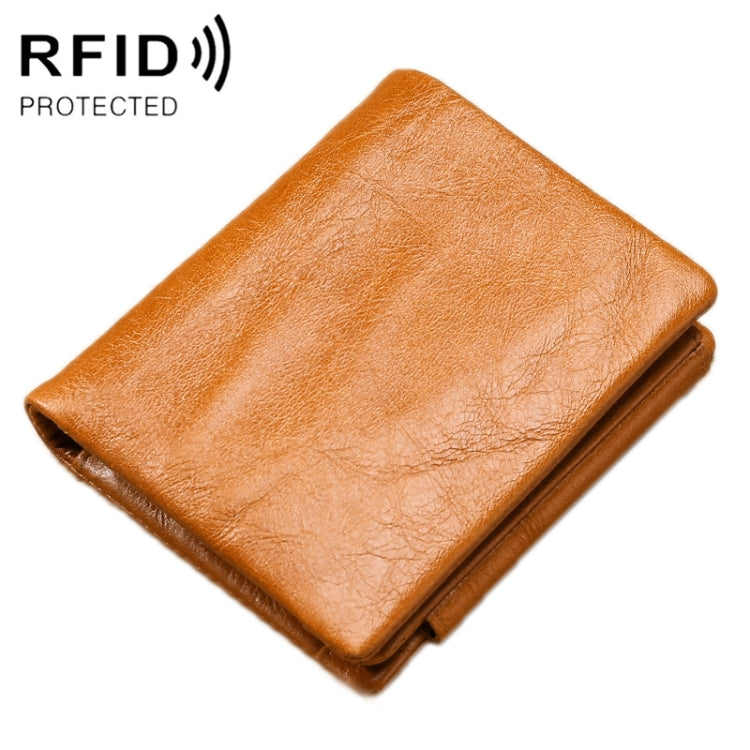 TP-191 RFID Multifunctional Tri-Fold Retro Men Genuine Leather Wallet(Brown) - Antimagnetic RFID Package by PMC TechLife | Online Shopping South Africa | PMC TechLife | Buy Now Pay Later Mobicred