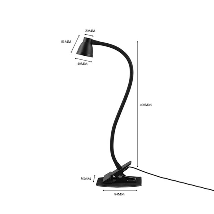 668A001 USB 360 Degree Bend Hose Desk Lamp, Spec: Black Two-speed Dimming -  by PMC Jewellery | Online Shopping South Africa | PMC Jewellery