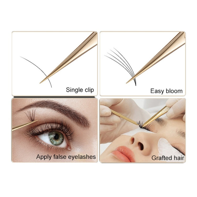 Eyelash Clip Eyelash Tweezers High Precision Eyelash Extension Tool(Golden Feather Clip) - Tools by PMC Jewellery | Online Shopping South Africa | PMC Jewellery