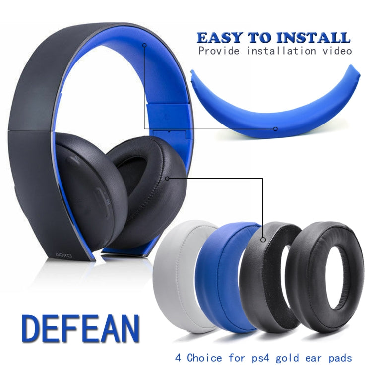 2 PCS Headphone Sponge Cover for SONY PS3 PS4 7.1 Gold,Style:  Blue Headband - Earmuff & Pad by PMC Jewellery | Online Shopping South Africa | PMC Jewellery