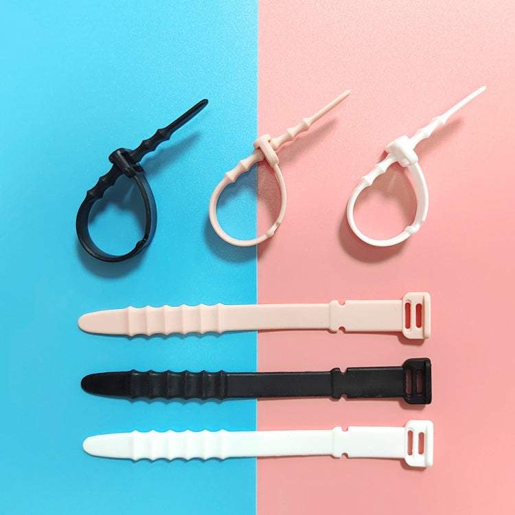 3 Sets 20pcs/Set  Fishbone Silicone Cable Tie Cable Organizer Winder, Color: Pink - Cable Organizer by PMC TechLife | Online Shopping South Africa | PMC TechLife | Buy Now Pay Later Mobicred