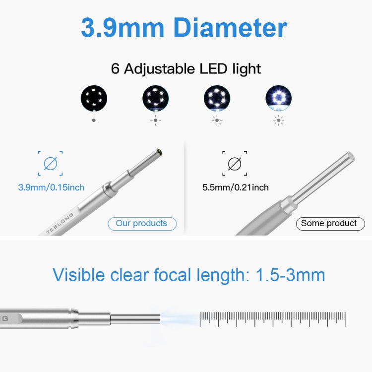 TESLONG MS450 4.5 inch HD Smart Screen Otoscope with 32GB Memory Card - Ear Care Tools by PMC TechLife | Online Shopping South Africa | PMC TechLife | Buy Now Pay Later Mobicred