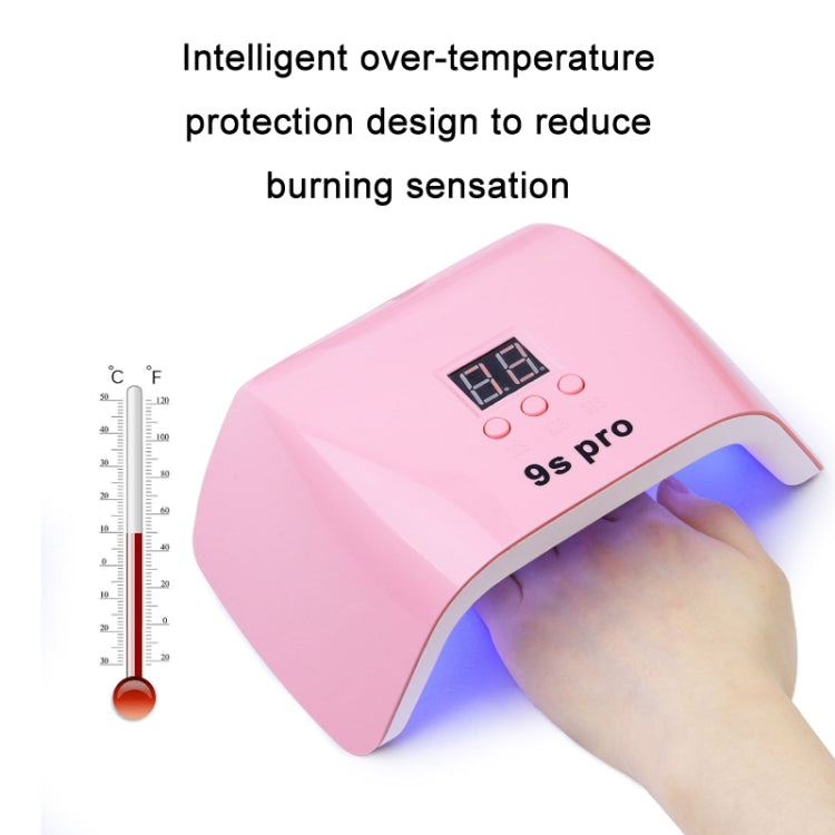 9S Pro 120W Dual Light Source Phototherapy Machine Smart Nail Lamp(Pink) - Nail Dryers by PMC Jewellery | Online Shopping South Africa | PMC Jewellery | Buy Now Pay Later Mobicred