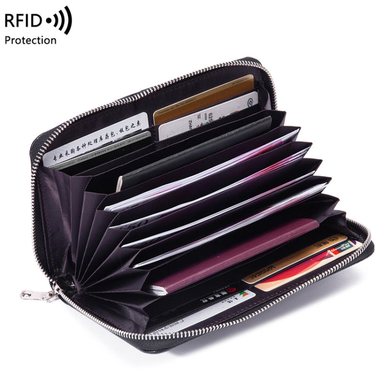 1659 RFID Anti-magnetic Anti-theft Passport Bag Document Bag Wallet(Lavender Purple) - Antimagnetic RFID Package by PMC Jewellery | Online Shopping South Africa | PMC Jewellery | Buy Now Pay Later Mobicred