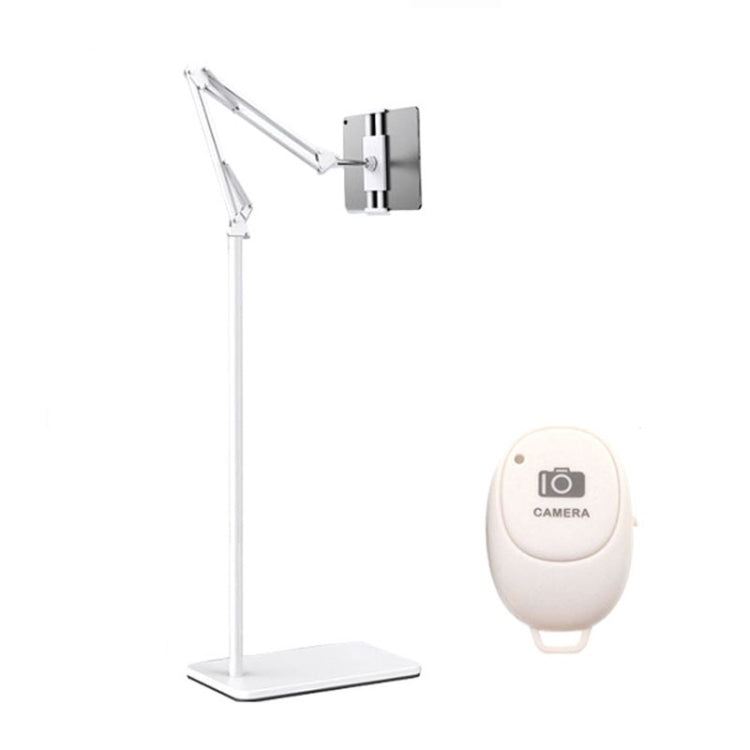 155cm Live Broadcast Bedside Cantilever Floor Bracket Bluetooth Remote Control Model (White) - Lazy Bracket by PMC TechLife | Online Shopping South Africa | PMC TechLife