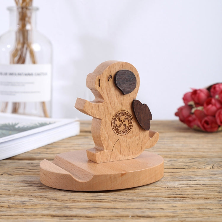 Wooden Mobile Phone Bracket Beech Lazy Mobile Phone Holder,Style: Piggy - Desktop Holder by PMC Jewellery | Online Shopping South Africa | PMC Jewellery