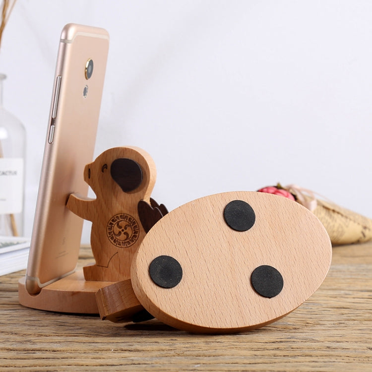 Wooden Mobile Phone Bracket Beech Lazy Mobile Phone Holder,Style: Piggy - Desktop Holder by PMC Jewellery | Online Shopping South Africa | PMC Jewellery