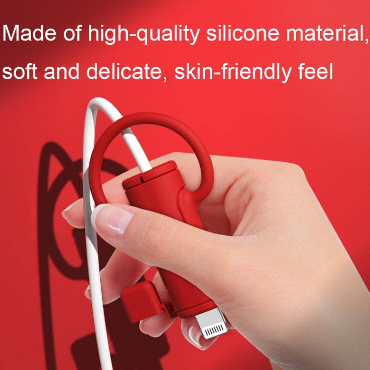 3 PCS Soft Washable Data Cable Silicone Case For Apple, Spec: 8 Pin (Red) - Cable Organizer by PMC TechLife | Online Shopping South Africa | PMC TechLife | Buy Now Pay Later Mobicred
