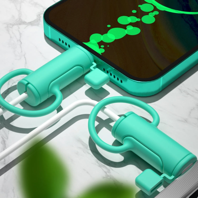 3 PCS Soft Washable Data Cable Silicone Case For Apple, Spec: Type-C (Mustard Green) - Cable Organizer by PMC TechLife | Online Shopping South Africa | PMC TechLife