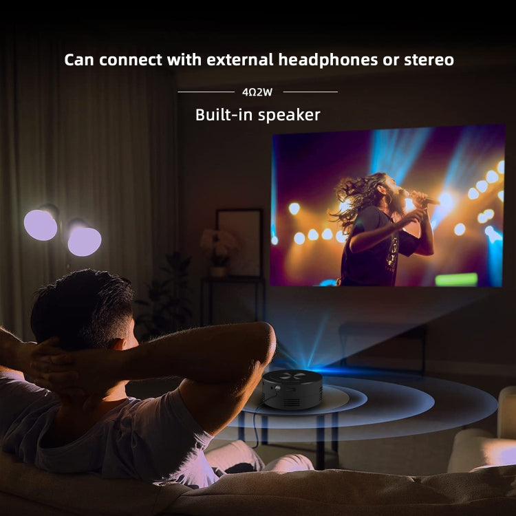 YT200 320 X 180P LED HD Mini Projector USB Powered Support Wired Connection Phone Screen(Black) - Mini Projector by PMC TechLife | Online Shopping South Africa | PMC TechLife
