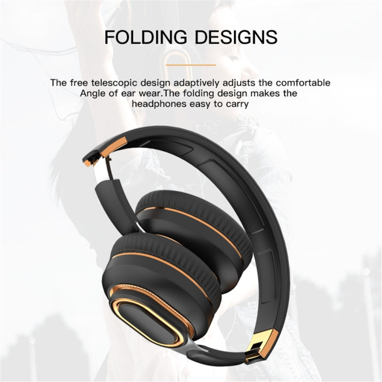 H7 Foldable Wireless Bluetooth Headset With Microphone Support TF Card, AUX(Black) - Headset & Headphone by PMC Jewellery | Online Shopping South Africa | PMC Jewellery