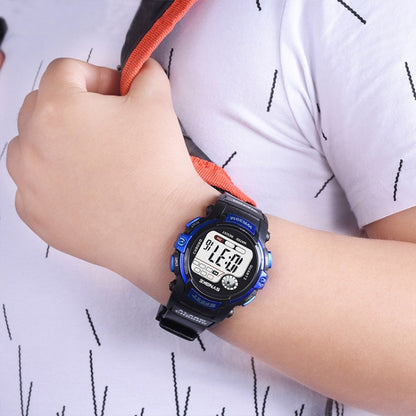 SYNOKE 99569 Children LCD Luminous Waterproof Electronic Sports Watch(Black Orange) - LED Digital Watches by SYNOKE | Online Shopping South Africa | PMC Jewellery | Buy Now Pay Later Mobicred