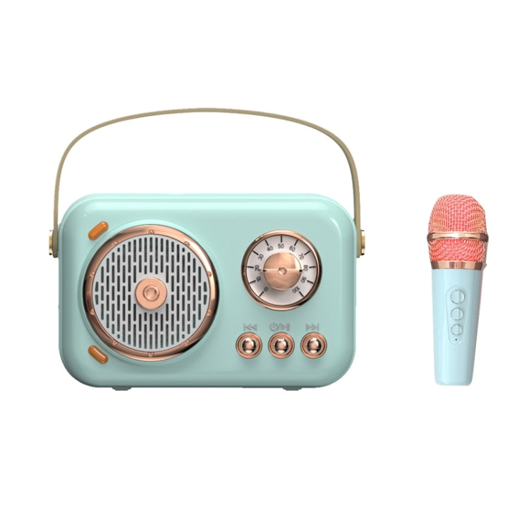 POLVCDG B152 Multi-Functional Small Family KTV Karaoke Microphone Sound Integration(Green) - Desktop Speaker by POLVCDG | Online Shopping South Africa | PMC TechLife | Buy Now Pay Later Mobicred