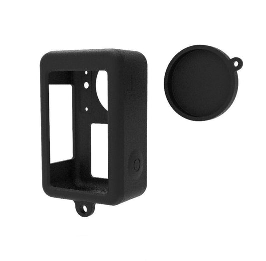 For DJI Osmo Action 3 Silicone Protective Case Lens Cap(Black) -  by PMC Jewellery | Online Shopping South Africa | PMC Jewellery