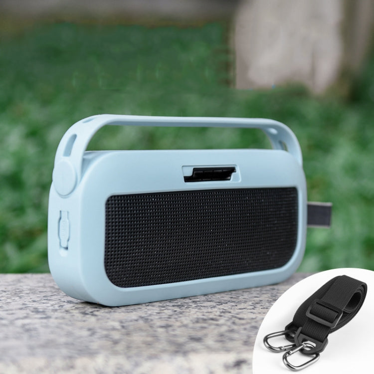 For Bose SoundLink Flex Bluetooth Speaker Silicone Protective Case Cover With Shoulder Strap(Blue) - Protective Case by PMC Jewellery | Online Shopping South Africa | PMC Jewellery