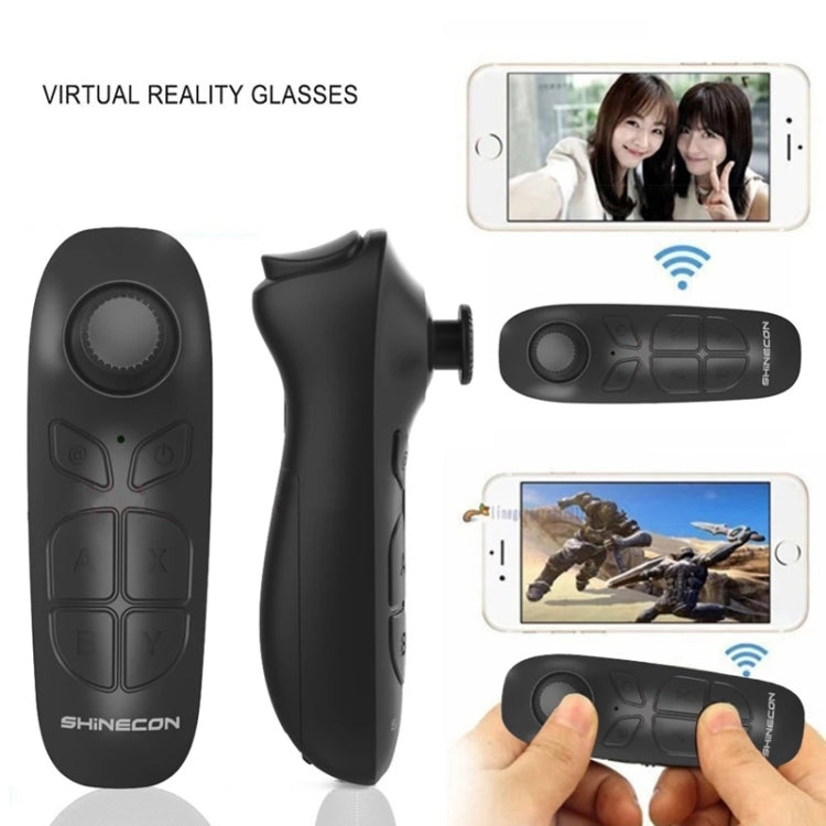 VR SHINECON SC-B03 VR Game Wireless Bluetooth Remote Control Handle Selfie Stick RC Video Playback(Black) - Controller Gamepad by PMC TechLife | Online Shopping South Africa | PMC TechLife