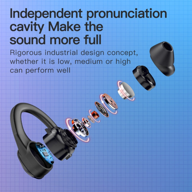 AX9 Noise Reduction Digital Display With Charging Bin Bluetooth Headset(Black) - Bluetooth Earphone by PMC TechLife | Online Shopping South Africa | PMC TechLife