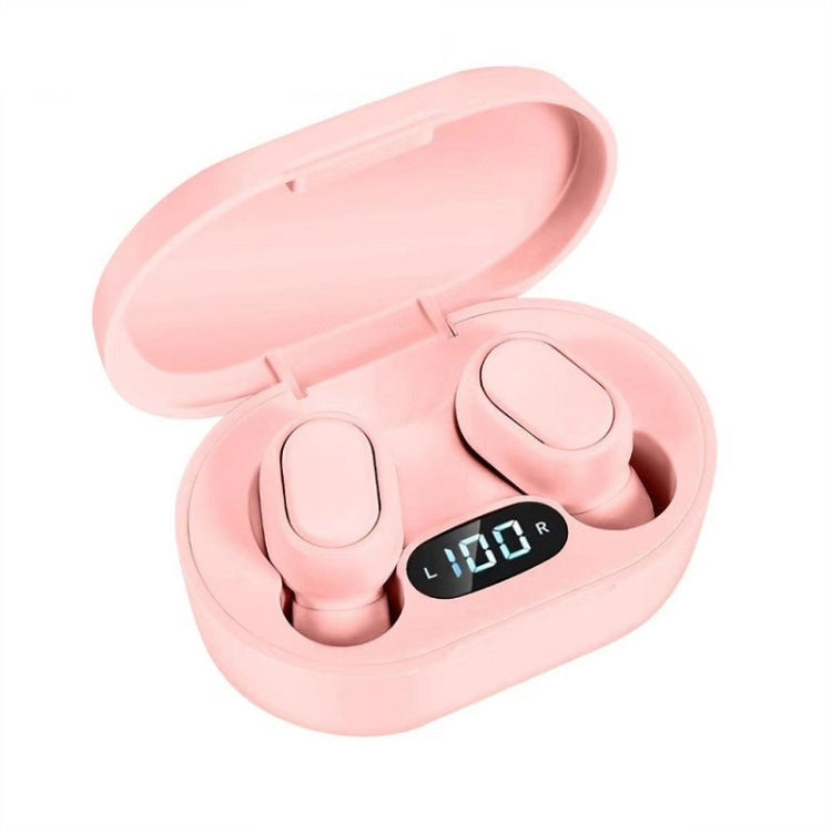 E7s Digital Sports Waterproof TWS Bluetooth 5.0 In-Ear Headphones(Pink) - TWS Earphone by PMC Jewellery | Online Shopping South Africa | PMC Jewellery