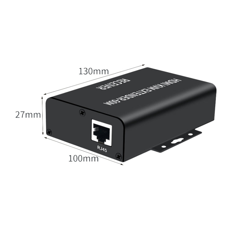 BW-HKE60A HDMI 60m KVM With USB Extender Support POE Single-End Power Supply With US Plug(Black) - Amplifier by PMC TechLife | Online Shopping South Africa | PMC TechLife
