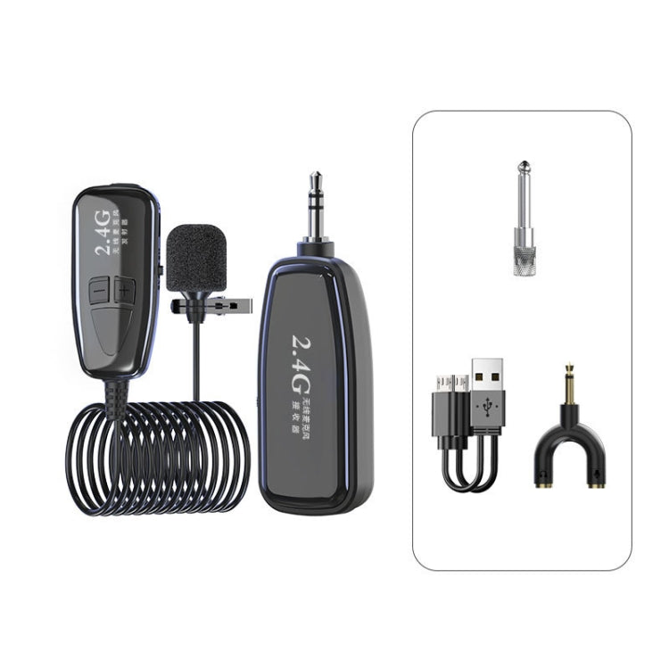 2.4G Bluetooth Wireless Lavalier Noise Canceling Live Microphone(Black) - Microphone by PMC TechLife | Online Shopping South Africa | PMC TechLife