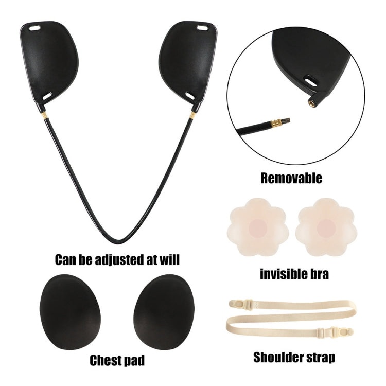 XD00001 Molding Silicone Nipple Sticker Frontless Bra Adjustable Anti-sag Push-up Bra Kit(V-type Black) - Nubra by PMC Jewellery | Online Shopping South Africa | PMC Jewellery