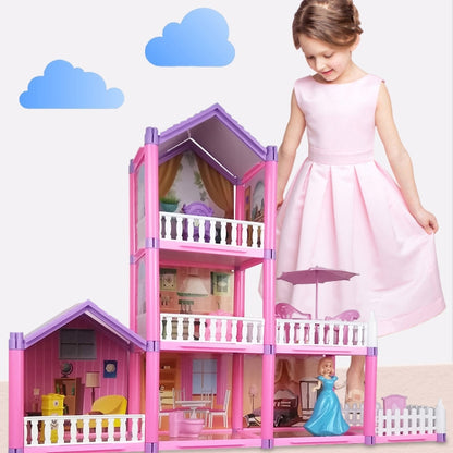 DSJ55-C 222pcs/set Children Passing Domestic Toy Doll House Princess Castle Set Simulation Disguise House - Pretend Play Toys by PMC Jewellery | Online Shopping South Africa | PMC Jewellery