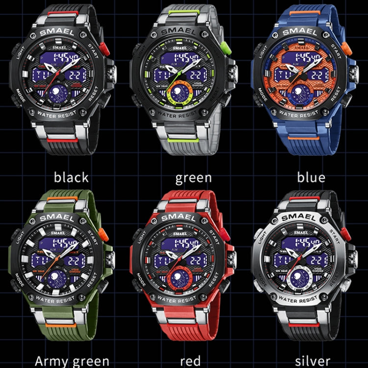 SMAEL 8069 Outdoor Multifunctional Waterproof Sports Alloy Luminous Watch(Black) - LED Digital Watches by SMAEL | Online Shopping South Africa | PMC Jewellery | Buy Now Pay Later Mobicred