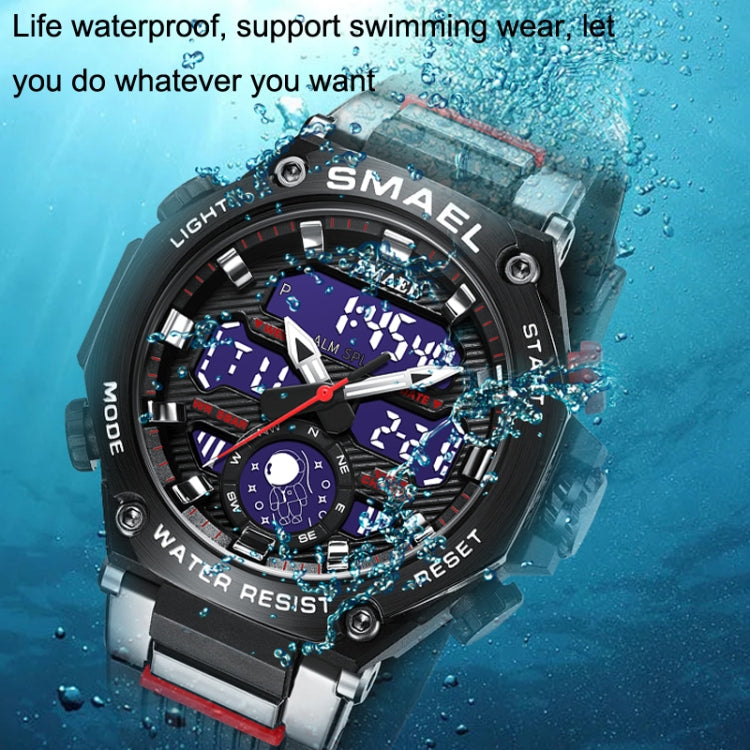 SMAEL 8069 Outdoor Multifunctional Waterproof Sports Alloy Luminous Watch(Red) - LED Digital Watches by SMAEL | Online Shopping South Africa | PMC Jewellery | Buy Now Pay Later Mobicred