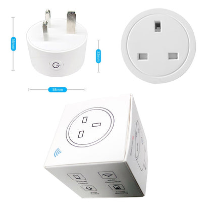 Tuya Smart App Wifi Smart Socket Phone Remote Timing Voice Switch Supports Alexa UK Plug, Style: 16A Power Model - Smart Socket by PMC Jewellery | Online Shopping South Africa | PMC Jewellery