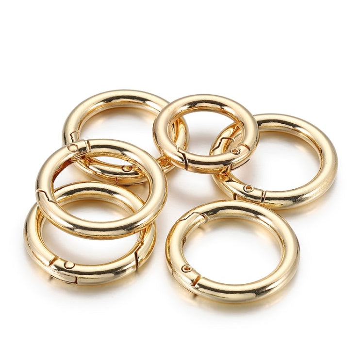 20pcs Zinc Alloy Spring Ring Metal Open Bag Webbing Keychain, Specification: 6 Points Light Gold - free shipping - PMC TechLife - Order now!