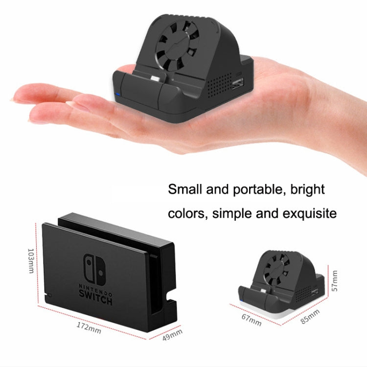 For Nintendo Switch / Switch OLED SW300 HDMI Video Casting Converter Cooling Fan Base Charger(Black) - Charger & Power by PMC Jewellery | Online Shopping South Africa | PMC Jewellery