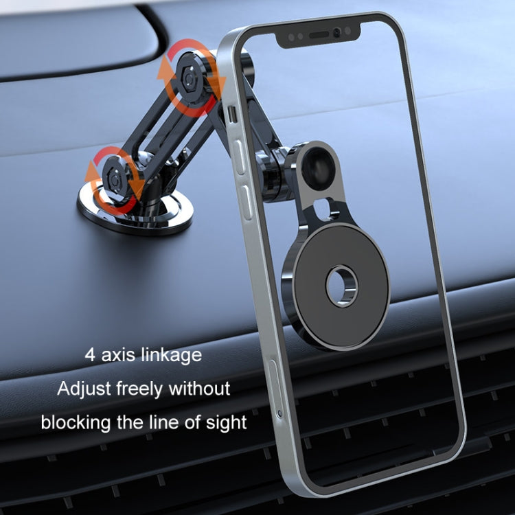 Car Desktop Folding Magnetic Suction Stretch Live Mobile Phone Holder(Black) - Car Holders by PMC TechLife | Online Shopping South Africa | PMC TechLife