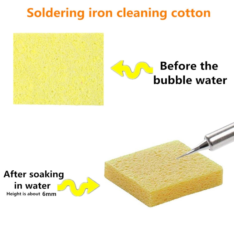 50pcs High Temperature Resistant Soldering Iron Cleaning Cotton Wood Pulp Sponge,Spec: Thickened Rectangular 3.5x5cm - Others by PMC TechLife | Online Shopping South Africa | PMC TechLife