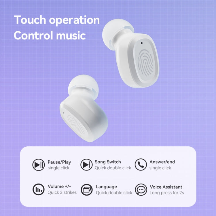 With Charging Bin Stereo Wireless Bluetooth Earphones, Style: BY17 White - Bluetooth Earphone by PMC Jewellery | Online Shopping South Africa | PMC Jewellery