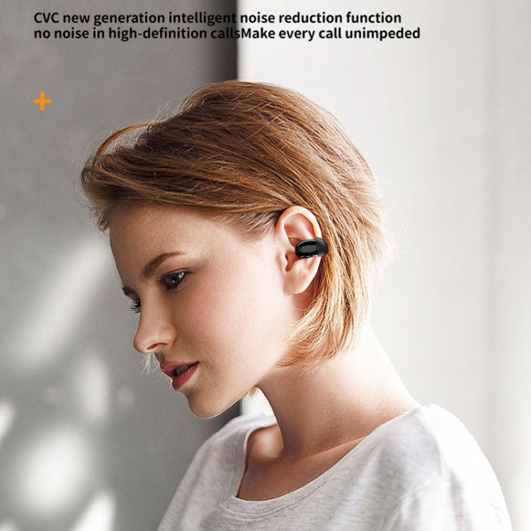 YYK-Q96 Clip Ear Digital Display With Charging Bin Bone Conduction Bluetooth Earphones(Black) - Bluetooth Earphone by PMC Jewellery | Online Shopping South Africa | PMC Jewellery