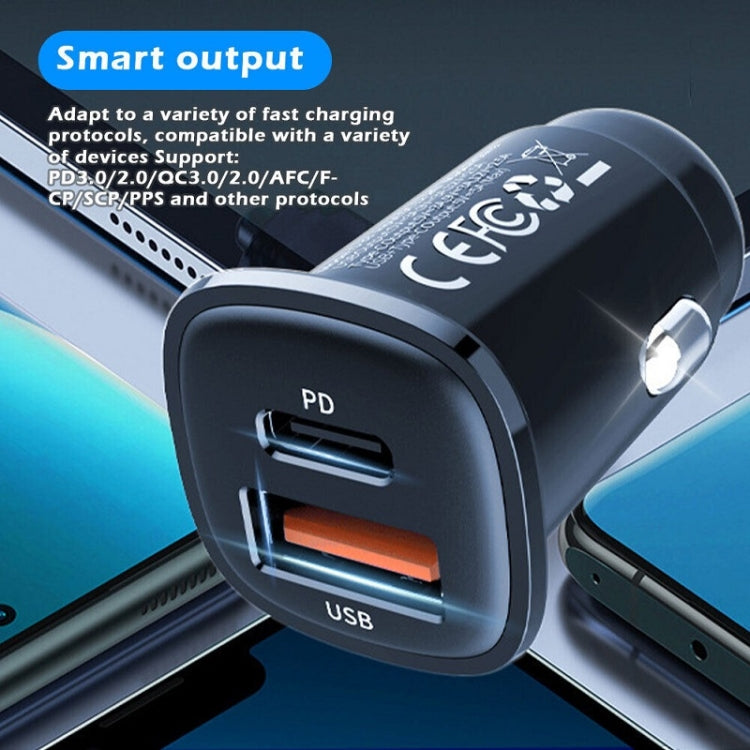 S-33 PD 30W Dual Port USB Super Fast Charge Car Charger - Cigar Socket by PMC Jewellery | Online Shopping South Africa | PMC Jewellery