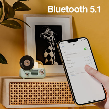 Y02 Retro Vinyl Record Player Wireless Bluetooth Speaker Ambient Light Aromatherapy Bluetooth Audio(Blue) - Desktop Speaker by PMC Jewellery | Online Shopping South Africa | PMC Jewellery