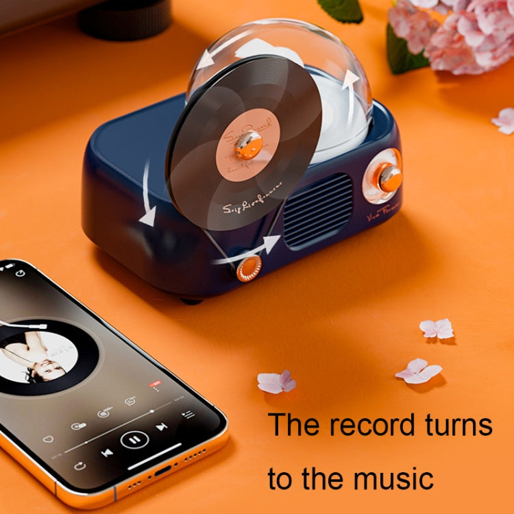 Y02 Retro Vinyl Record Player Wireless Bluetooth Speaker Ambient Light Aromatherapy Bluetooth Audio(Green) - Desktop Speaker by PMC TechLife | Online Shopping South Africa | PMC TechLife