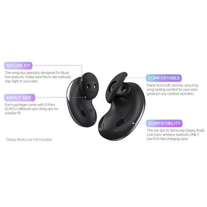 For Samsung Galaxy Buds Live AhaStyle PT132 S+M+L Silicone Earbud(White) - Anti-dust & Ear Caps by AhaStyle | Online Shopping South Africa | PMC Jewellery