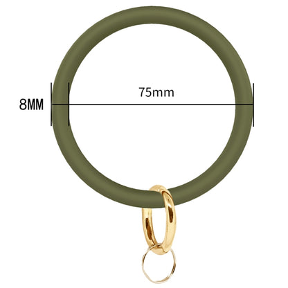 SiB005 Large Round Silicone Bracelet Keychain Outdoor Sports Silicone Bracelet(Sand Color) - Bracelets by PMC Jewellery | Online Shopping South Africa | PMC Jewellery