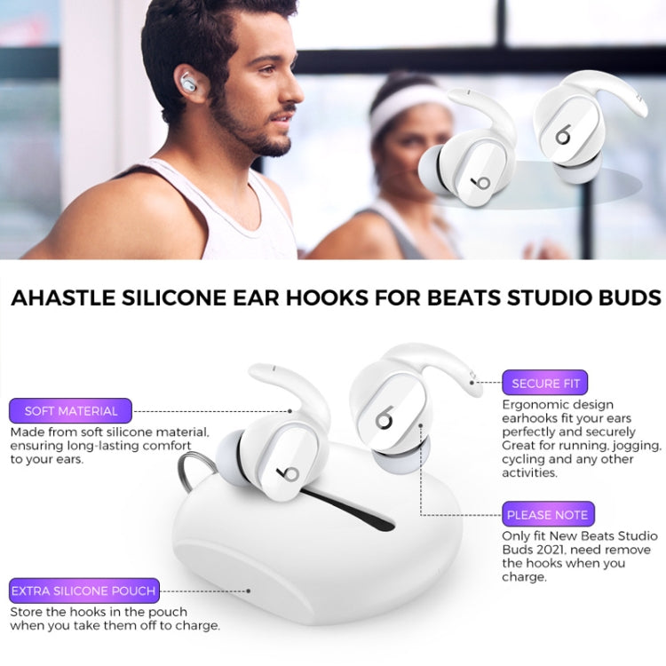 For Beats Studio Buds AhaStyle PT172 Earphone Silicone Ear Caps, Style: Earcap x 3+Case (Red) - Anti-dust & Ear Caps by AhaStyle | Online Shopping South Africa | PMC Jewellery