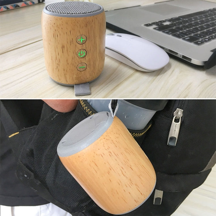 BT811 Mini Wooden Wireless Bluetooth Speaker Support TF Card & 3.5mm AUX(Silver Gray) - Mini Speaker by PMC TechLife | Online Shopping South Africa | PMC TechLife