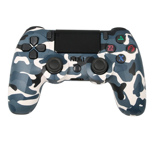 For PS4 Wireless Bluetooth Game Controller With Light Strip Dual Vibration Game Handle(Camouflage Blue) - Gamepads by PMC Jewellery | Online Shopping South Africa | PMC Jewellery