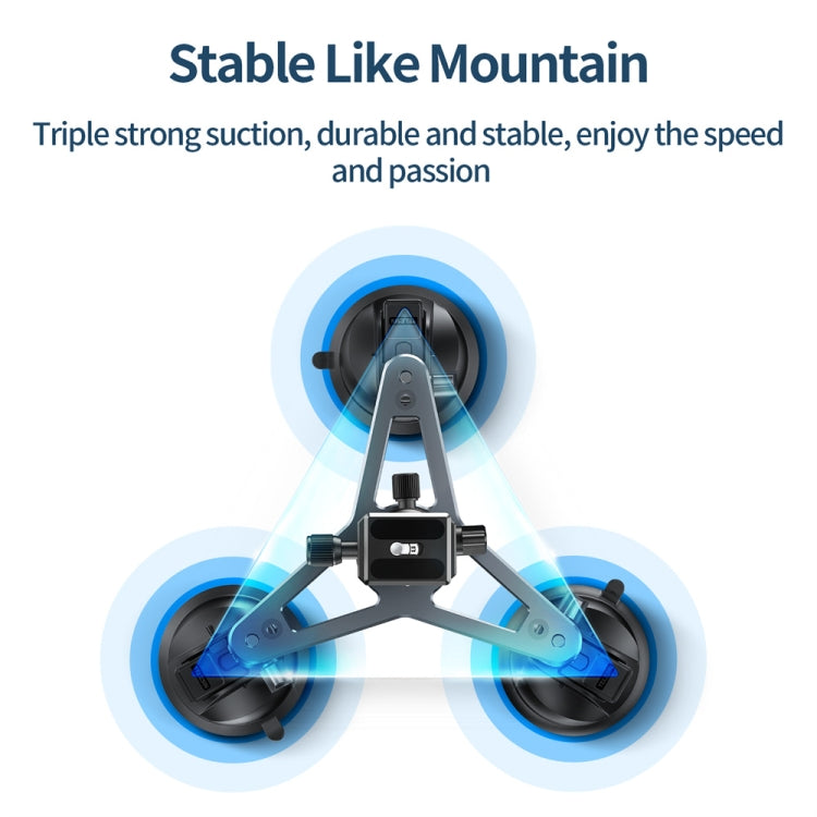 TELESIN Suction Cup Action Camera Tripod Mount for Car Holder Stand Bracket - free shipping - PMC TechLife - Order now!